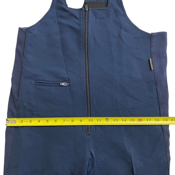 VTG Edelweiss Blue Work Outdoor Bibs Active Ski Overalls Stretch US Womens 36-38 - Picture 12 of 16